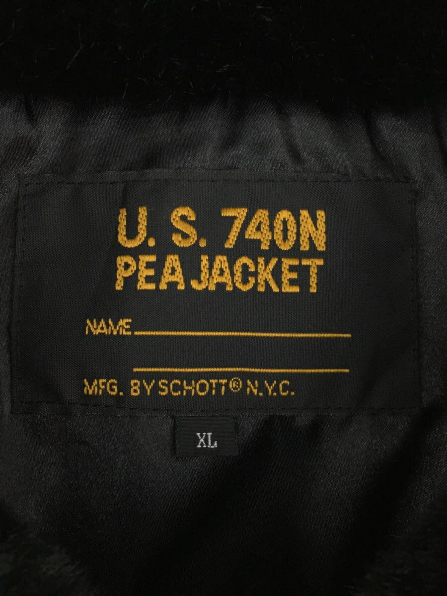 【中古】Schott◆ジャケット/XL/アクリル/BLK/3192060【メンズウェア】