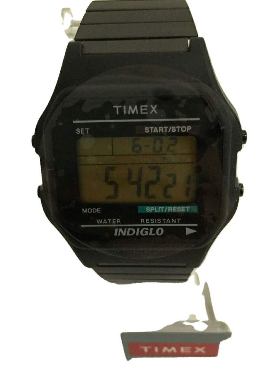 【中古】TIMEX◆クォーツ腕時計/デジ