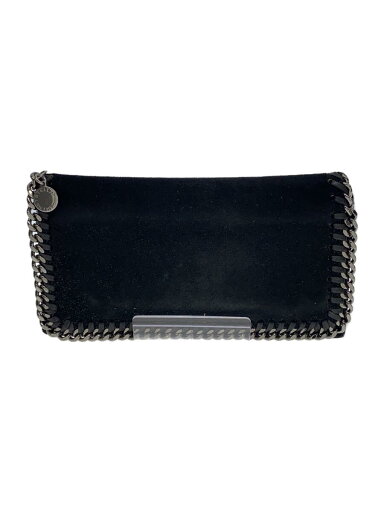 【中古】STELLAMcCARTNEY◆FALABELLA FLAP WALLET/ファラベラ/長財布/スウェード/BLK/レディース【服飾雑貨他】 【中古】STELLAMcCARTNEY◆FALABELLA FLAP WALLET/ファラベラ/長財布/スウェード/BLK/レディース【服飾雑貨他】
