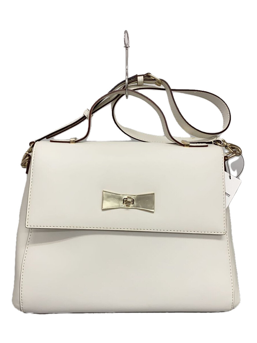 KATE SPADE - 【中古】kate spade new york◆ショルダーバッグ/牛革/WHT/RIN0102760//【バッグ】