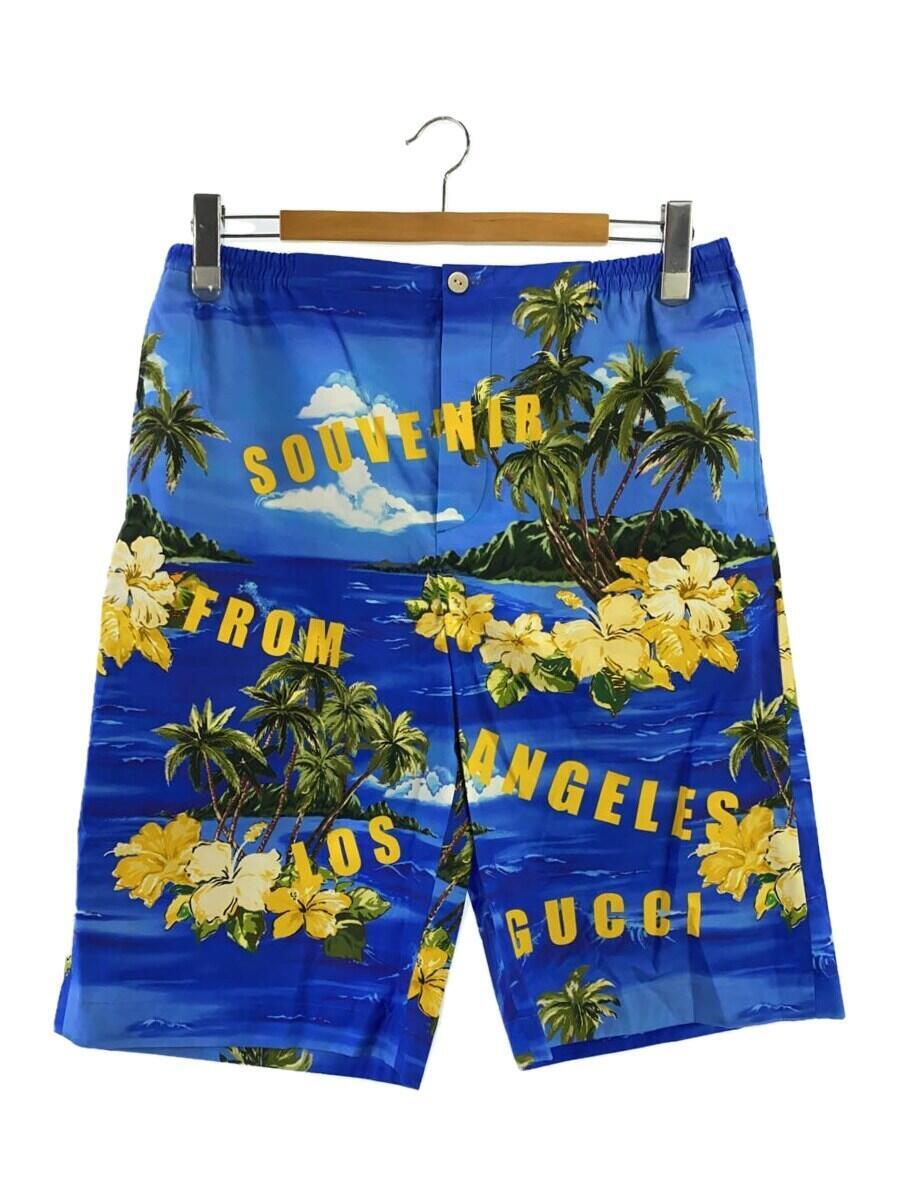 【中古】GUCCI◆ショートパンツ/48/コットン/BLU/672698【メンズウェア】