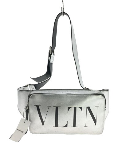 【中古】VALENTINO◆ウエストバッグ/シルバー/無地【バッグ】 【中古】VALENTINO◆ウエストバッグ/シルバー/無地【バッグ】