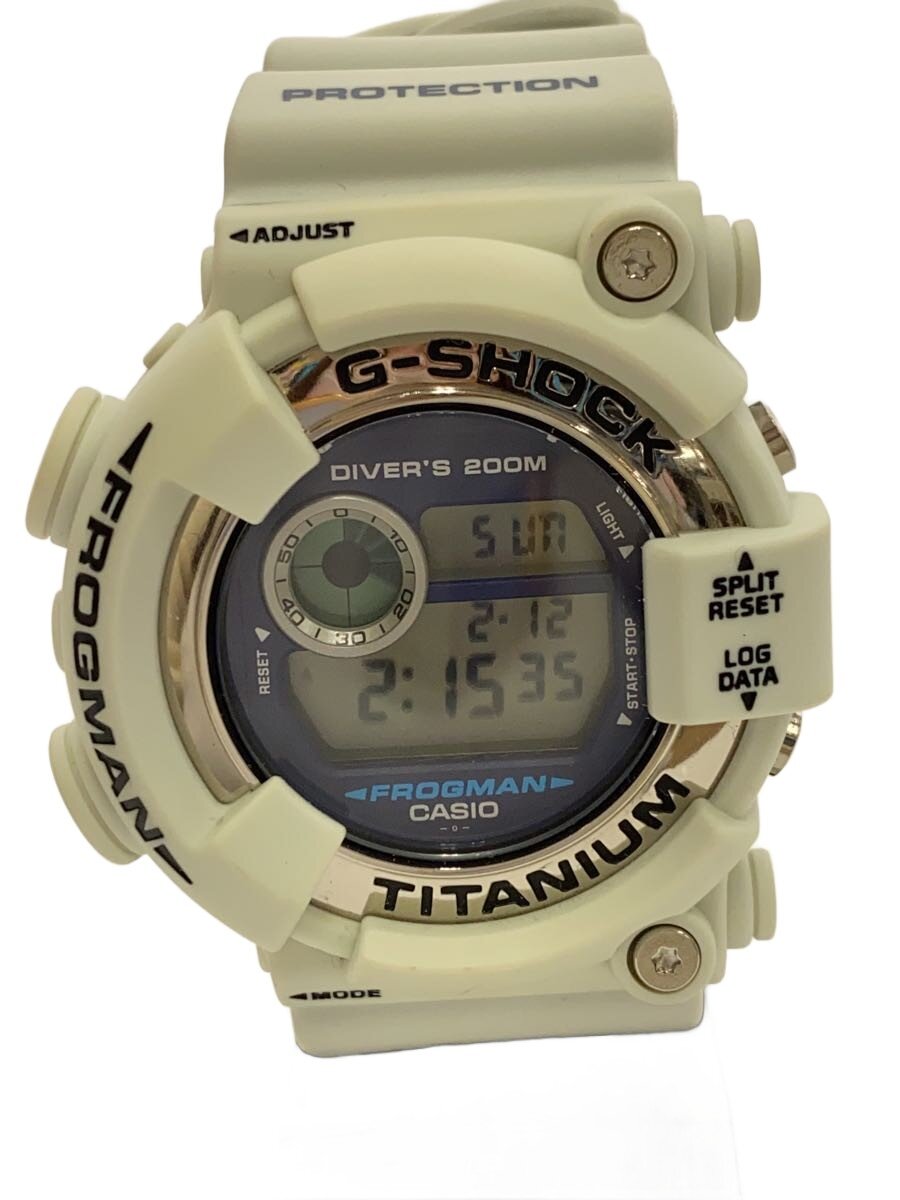 【中古】CASIO◆クォーツ腕時計・G-SHOCK/デジタル/WHT【服飾雑貨他】