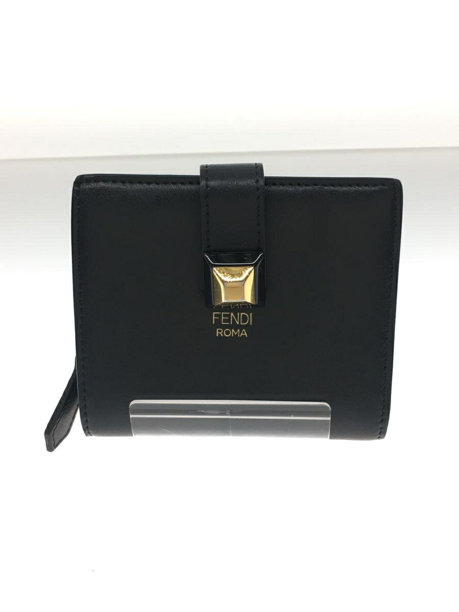 【中古】FENDI◆2つ折り財布/レザー/B