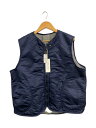 【中古】FUNSET OF ART◆ナイロンベスト/L/ナイロン/NVY/favt-69【メンズウェア】