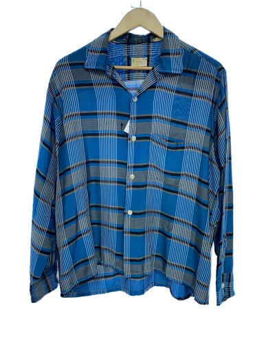 【中古】sutton/長袖シャツ/L/--/BLU/チェック【メンズウェア】 【中古】sutton/長袖シャツ/L/--/BLU/チェック【メンズウェア】
