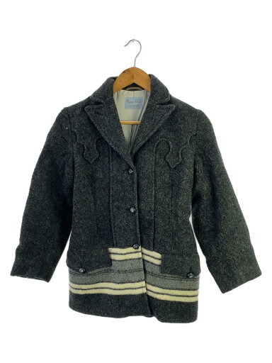 【中古】Pioneer Wear◆テーラードジャケット/--/ウール/GRY【レディースウェア】 【中古】Pioneer Wear◆テーラードジャケット/--/ウール/GRY【レディースウェア】