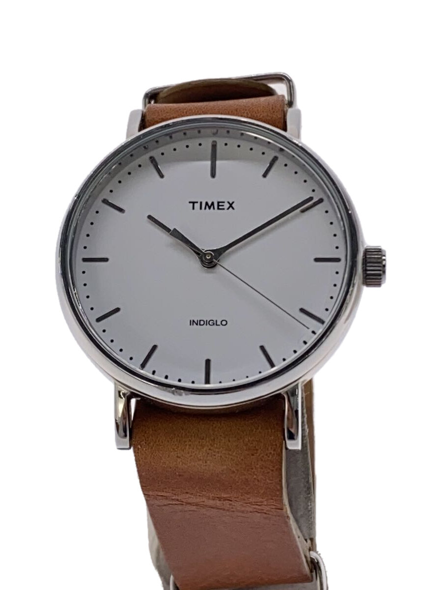 【中古】TIMEX◆クォーツ腕時計/アナ