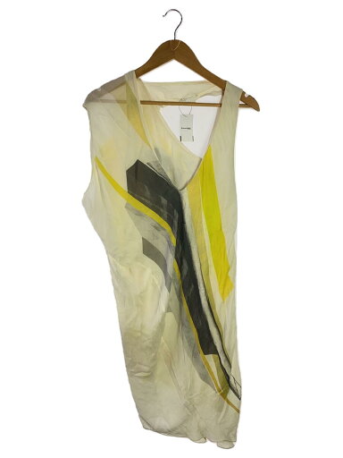 【中古】Helmut Lang◆ノースリーブワンピース/M/シルク/YLW【レディースウェア】 【中古】Helmut Lang◆ノースリーブワンピース/M/シルク/YLW【レディースウェア】
