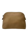 【中古】COACH◆レザーポーチ/ベージュ//【バッグ】