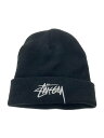 【中古】STUSSY◆ニットキャップ/--/BLK/無地/メンズ【服飾雑貨他】