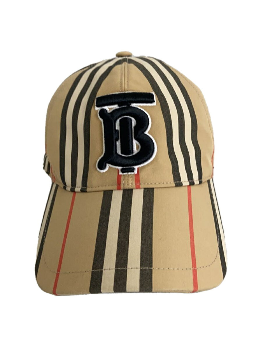 【中古】BURBERRY LONDON◆キャップ/M/コットン/BEG/メンズ/8026924【服飾雑貨他】