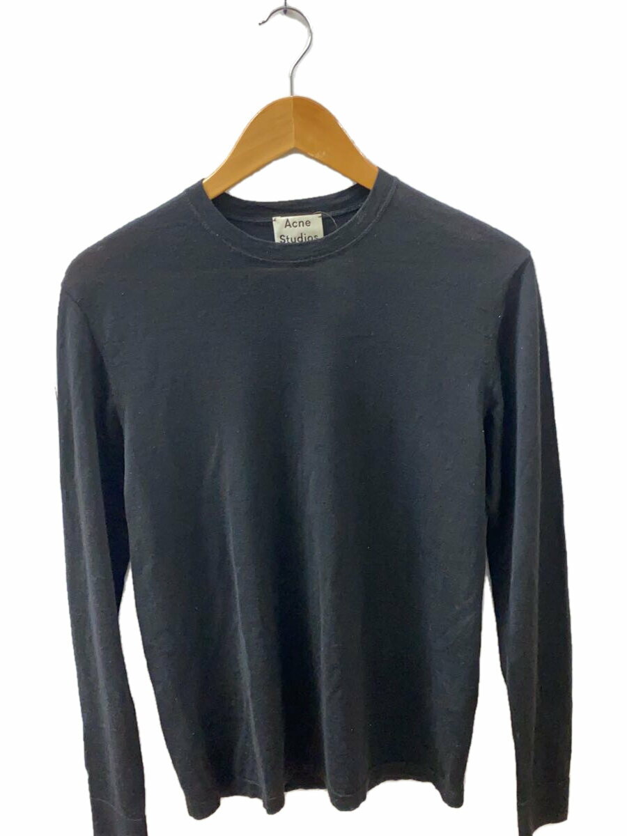 【中古】Acne Studios(Acne)◆ニット・セーター(薄手)/S/ウール/BLK/無地【メンズウェア】