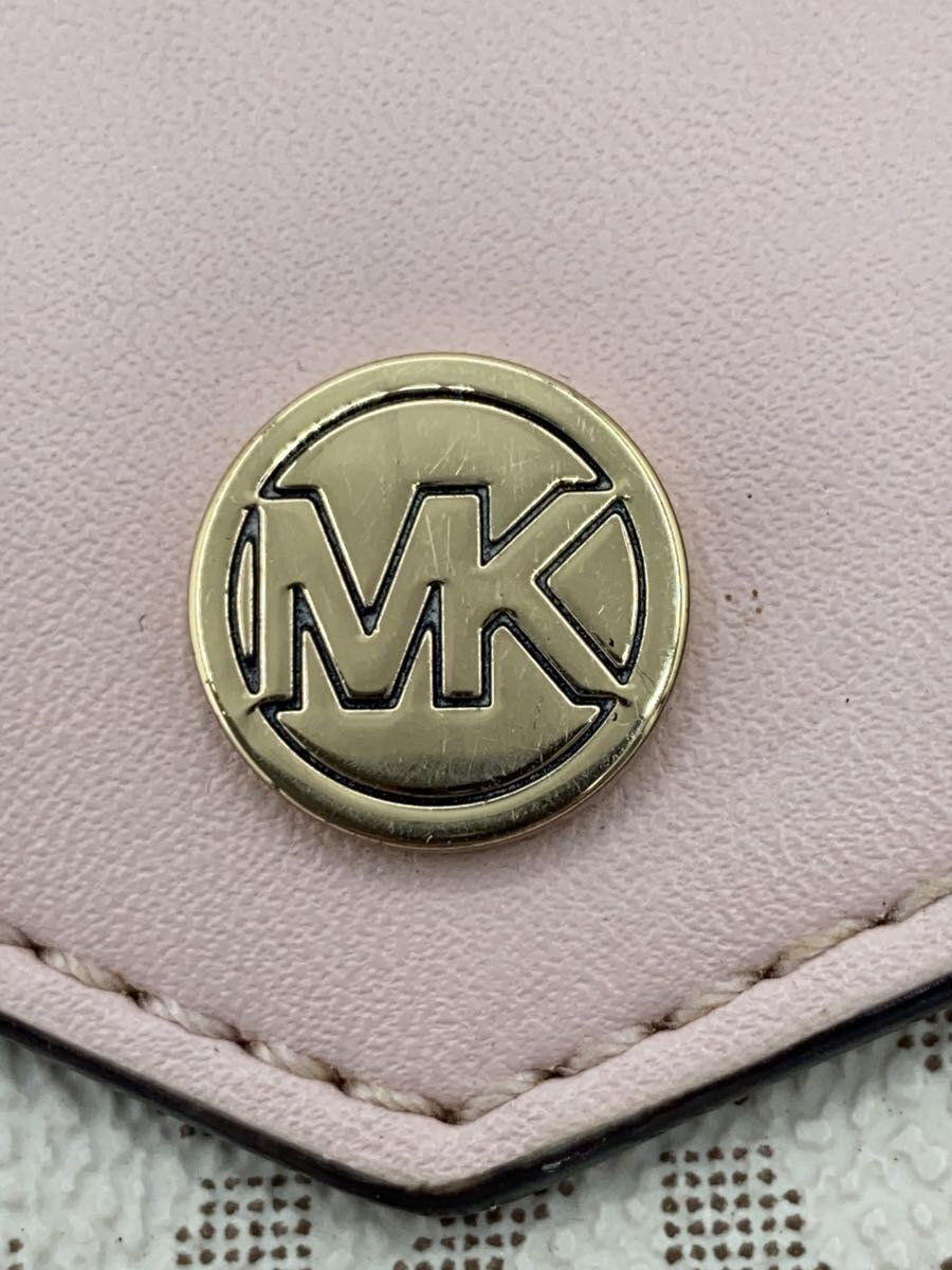 【中古】MICHAEL KORS◆3つ折り財布/--/PNK/総柄/レディース/35T1GTVF6B【服飾雑貨他】