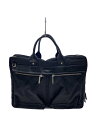 【中古】KATHARINE HAMNETT LONDON◆ブリーフケース/ナイロン/BLK/レザーハンドル//【バッグ】