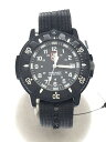 【中古】LUMINOX◆クォーツ腕時計/アナログ/WHT/BLK/3000/3900/レンズ傷有り【服飾雑貨他】