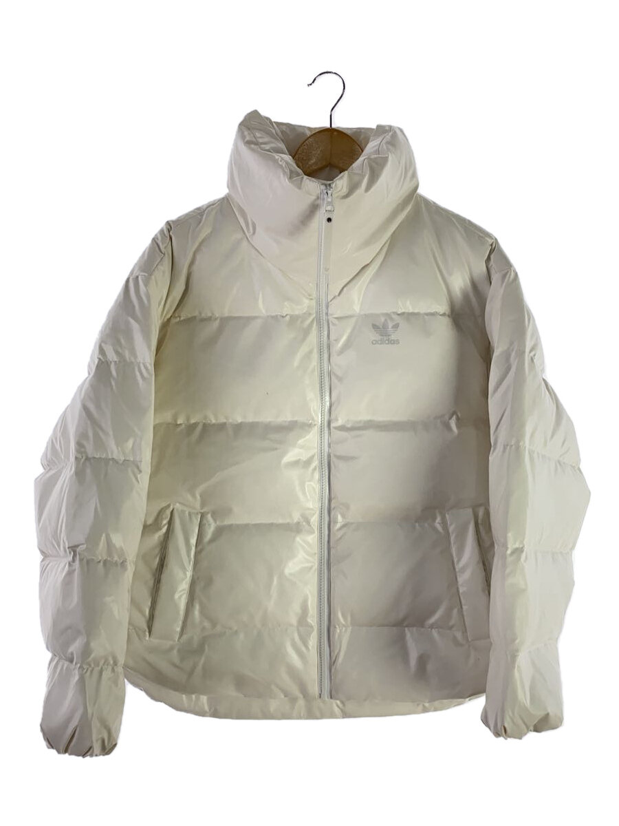 【中古】adidas◆ダウンジャケット/L/ポリエステル/WHT/W SHORT DOWN JKT/HB8609【レディースウェア】