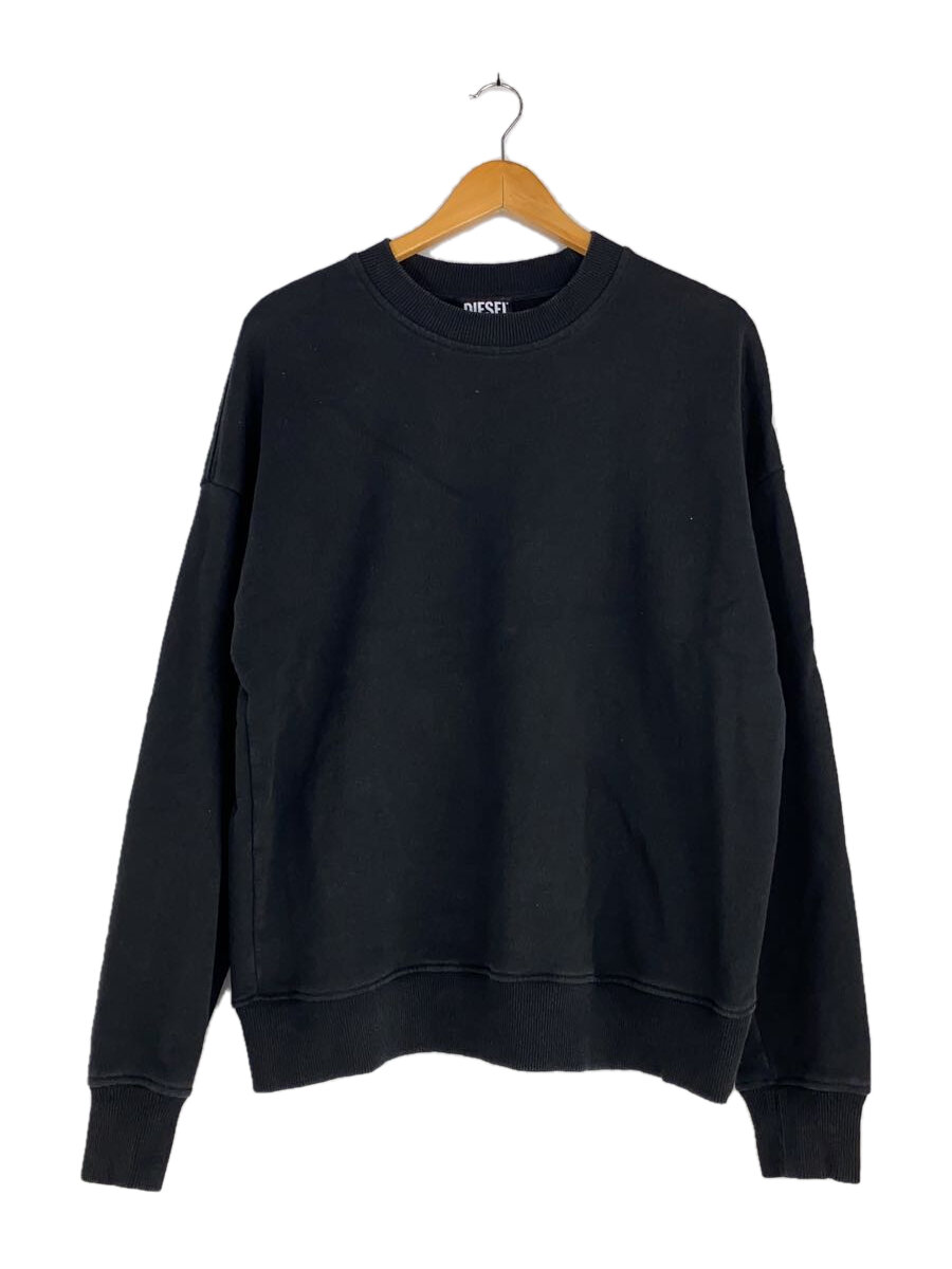【中古】DIESEL◆S-ROB-MEGOVAL-D/スウェット/M/コットン/BLK/0GYCJ/少々着用感あり【メンズウェア】