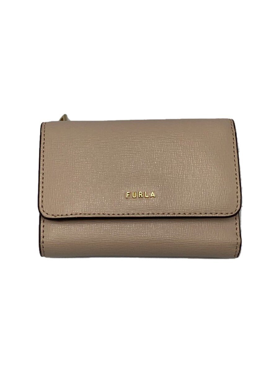 【中古】FURLA◆3つ折り財布/--/BEG/レディース//【服飾雑貨他】