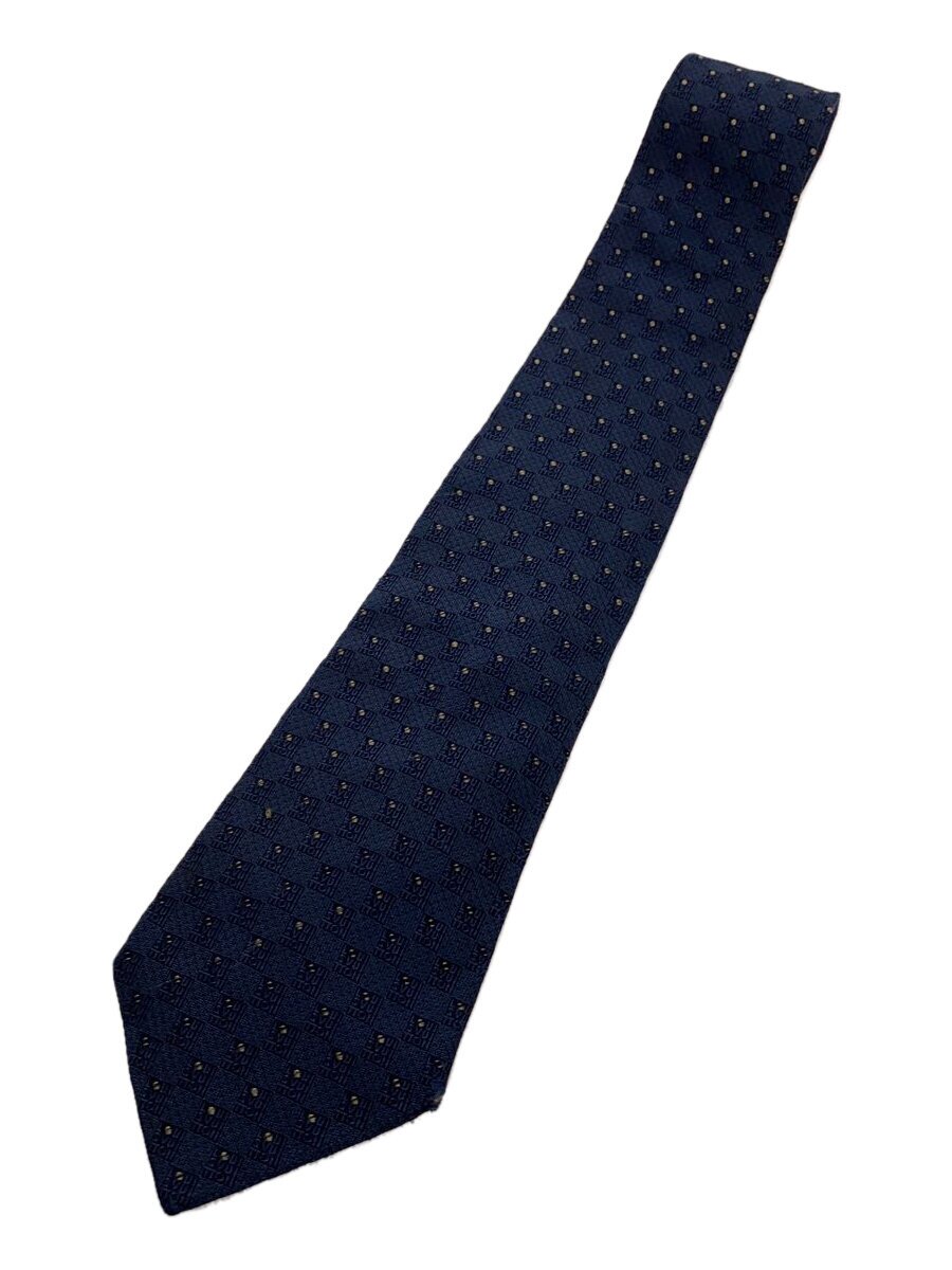LOUIS VUITTON - 【中古】LOUIS VUITTON◆ネクタイ/シルク/NVY/チェック/メンズ【服飾雑貨他】