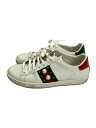 【中古】GUCCI◆パール/アシンメトリー/ソール減り/汚れ/ローカットスニーカー/37/ホワイト/レザー【シューズ】