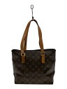 【中古】LOUIS VUITTON◆カバ・ピアノ_モノグラム・キャンバス_BRW/PVC/BRW【バッグ】