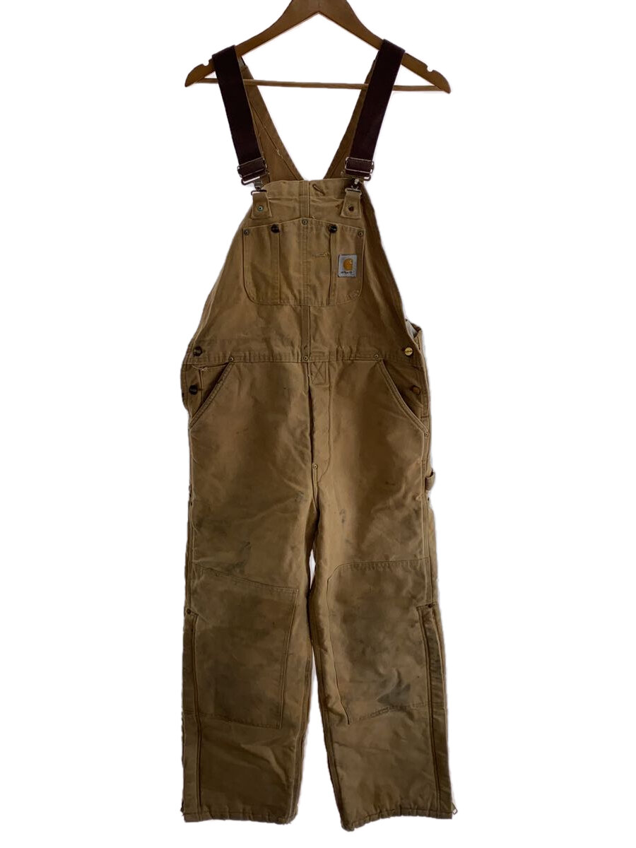 【中古】Carhartt◆ダブルニーダックオーバーオール/--/コットン/BEG/汚れ有//【メンズウェア】