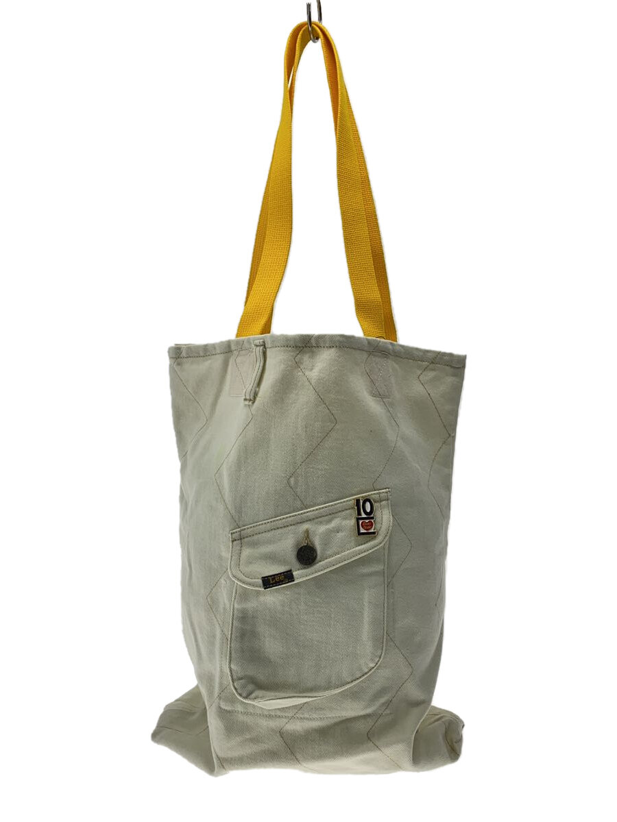 【中古】TENBOX◆トートバッグ/コットン/WHT【バッグ】