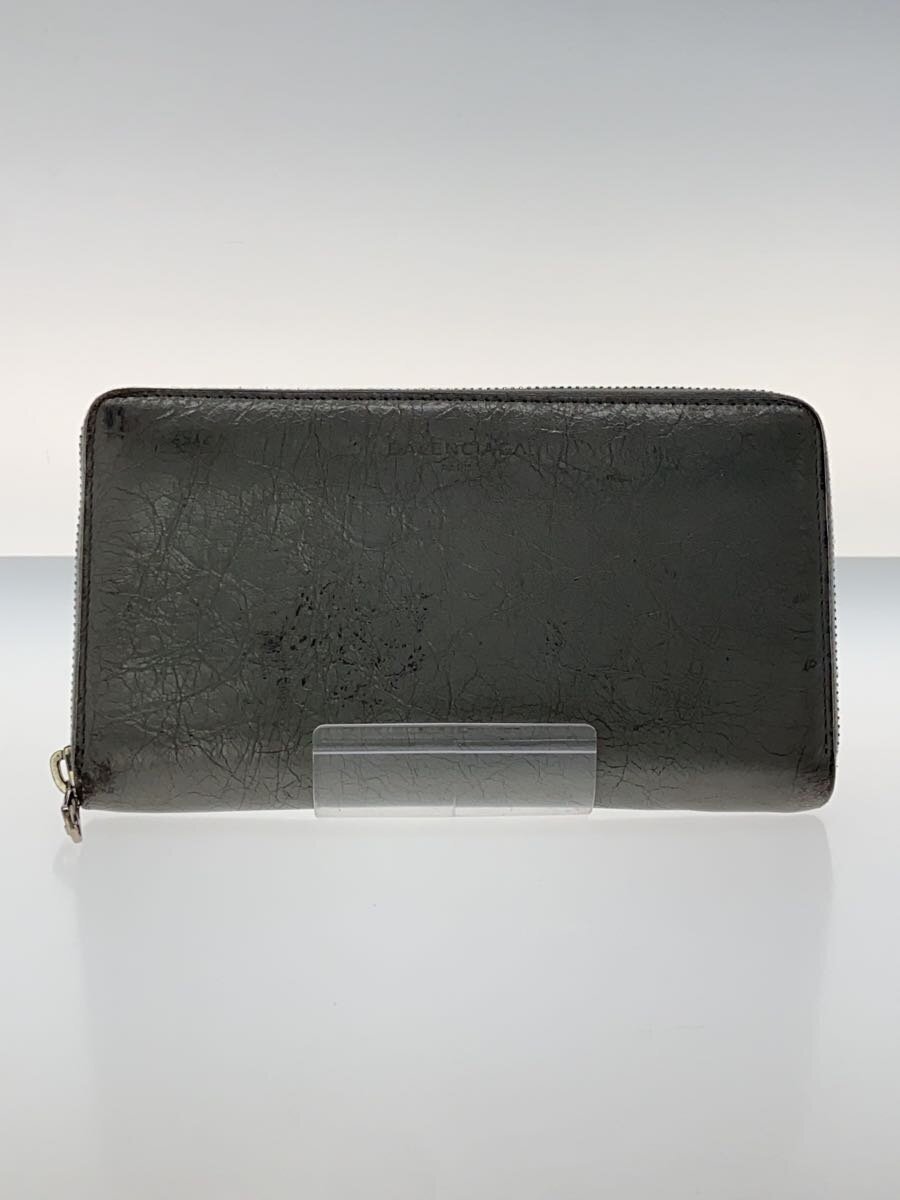 【中古】BALENCIAGA◆長財布/レザー/GRY/メンズ/519641-1505-y-532244【服飾雑貨他】