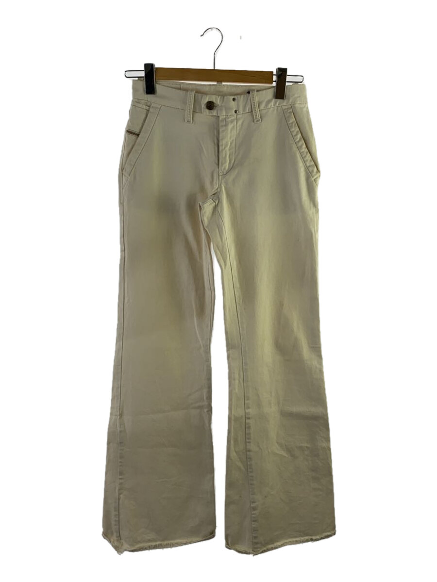【中古】DIESEL◆ブーツカットパンツ/25/コットン/IVO/無地【レディースウェア】