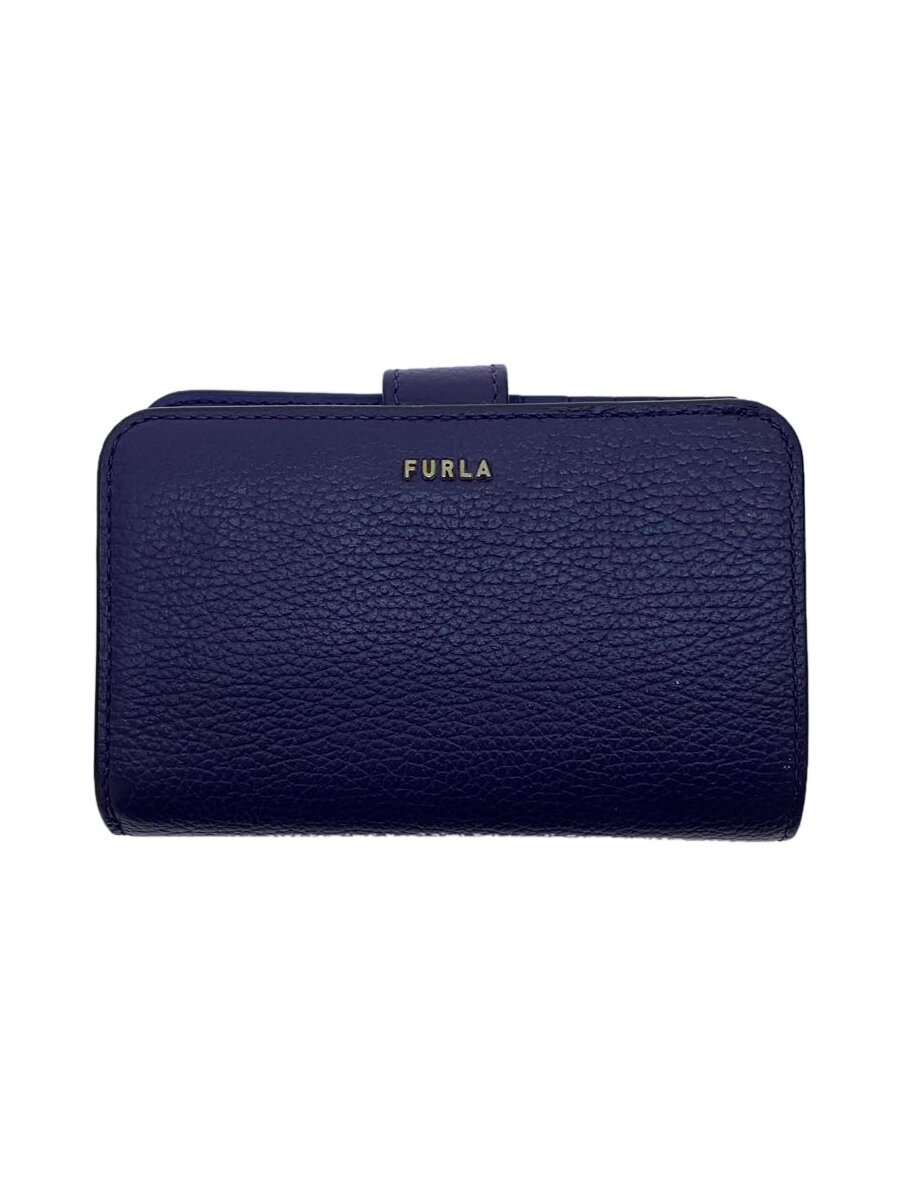 【中古】FURLA◆手帳型/シボ革/2つ折�
