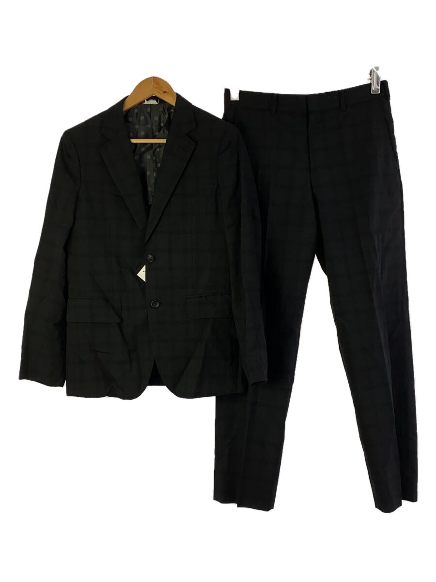 【中古】COMME des GARCONS HOMME DEUX◆セットアップ/S/ウール/BLK/チェック/DC-J005/DC-P5【メンズウェア】