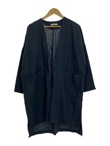 【中古】TRAVAIL MANUEL◆コート/--/リネン/NVY/無地/481004【レディースウェア】 【中古】TRAVAIL MANUEL◆コート/--/リネン/NVY/無地/481004【レディースウェア】
