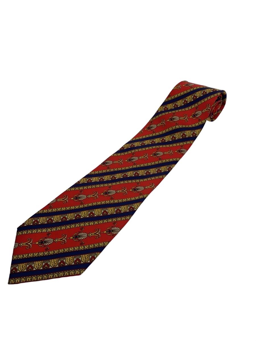 FENDI - 【中古】FENDI◆ネクタイ/シルク/RED/総柄/メンズ【服飾雑貨他】