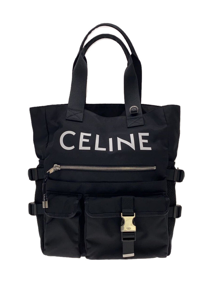 【中古】CELINE◆24SS/トートバッグ/ナイロン/ブラック/11607 2DMT 38SI//【バッグ】