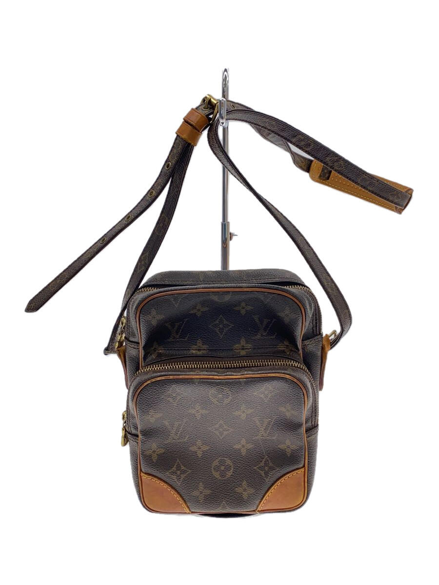 【中古】LOUIS VUITTON◆アマゾン_モノグラム キャンバス_BRW/PVC/BRW【バッグ】