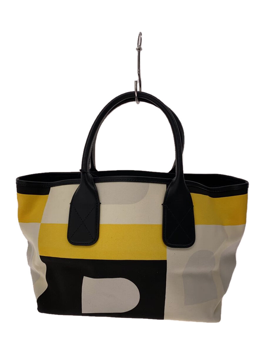 【中古】BALLY◆ハンドバッグ/キャンバス/マルチカラー/派手/手持ちバッグ【バッグ】