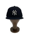 【中古】NEW ERA◆キャップ/7 3/4/ポリエステル/NVY/メンズ【服飾雑貨他】