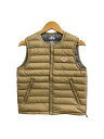 【中古】DANTON◆20AW/クルーネックインナーダウンベスト/36/ナイロン/BEG/JD-8749【レディースウェア】(4)