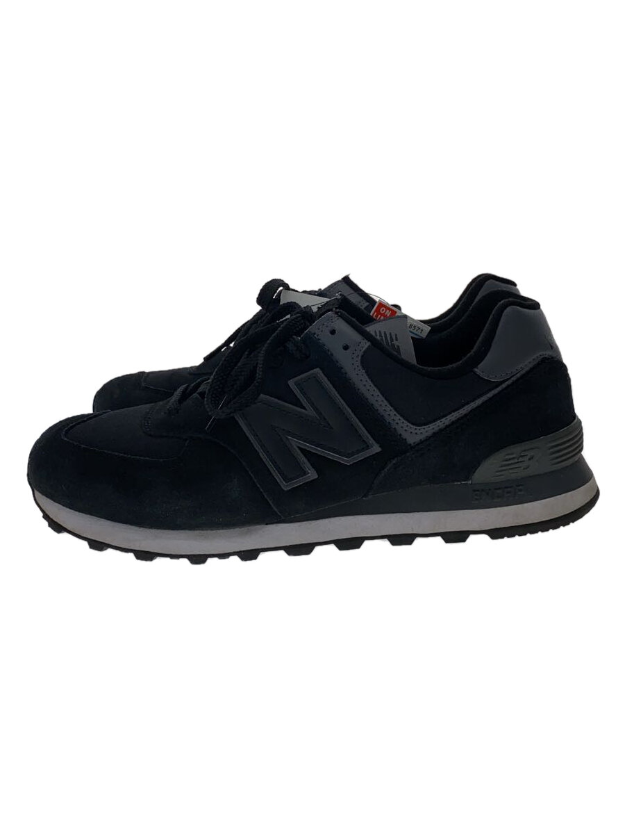 【中古】NEW BALANCE◆ML574ECF/ローカットスニーカー/28cm/ブラック//【シューズ】