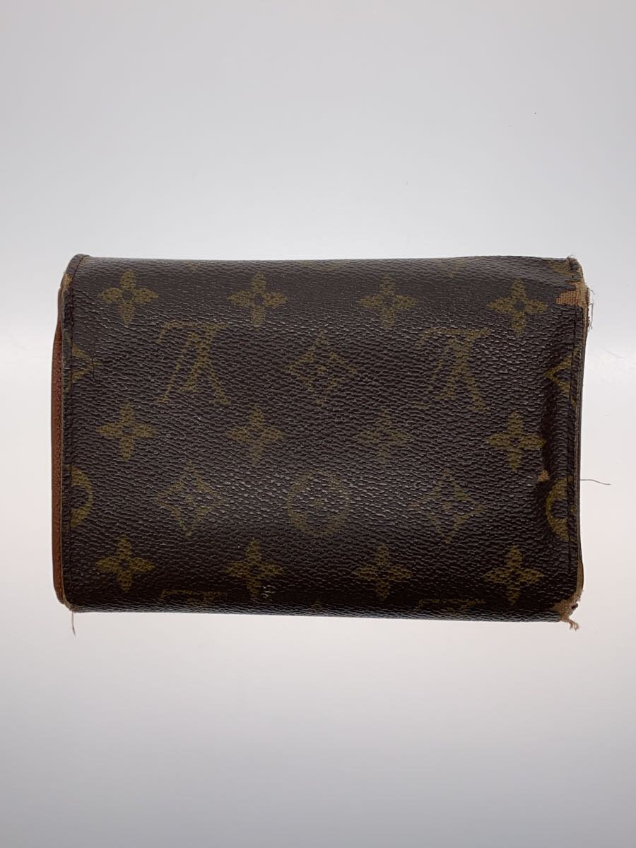 【中古】LOUIS VUITTON◆ポルト・トレゾール・エテュイシェキエ_モノグラム・キャンバス_BRW/PVC/BRW/メンズ【服飾雑貨他】