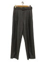 【中古】DRIES VAN NOTEN◆ベルテッド/ボトム/44/ウール/GRY【メンズウェア】