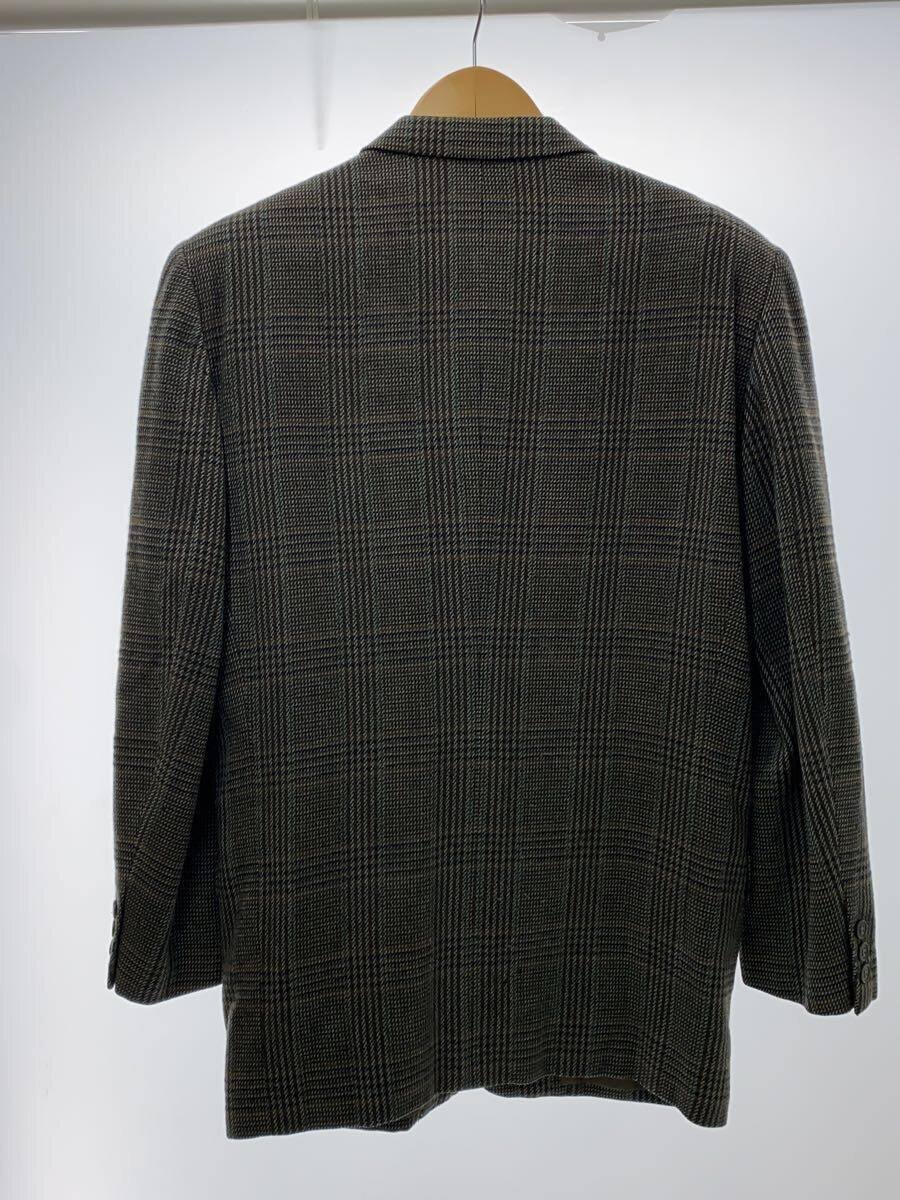 【中古】Christian Dior MONSIEUR◆ジャケット/L/ウール/BRW/チェック/DS-1306【メンズウェア】