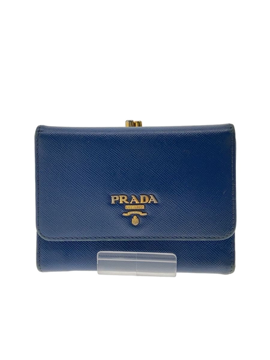楽天市場】プラダ prada ネイビー 二つ折りの通販