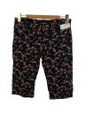 【中古】tricot COMME des GARCONS◆クロップドパンツ/M/コットン/ブラック/花柄/TP-P002【レディースウェア】