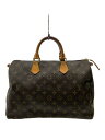 【中古】LOUIS VUITTON◆1)スピーディ35_モノグラム・キャンバス/PVC/BRW【バッグ】