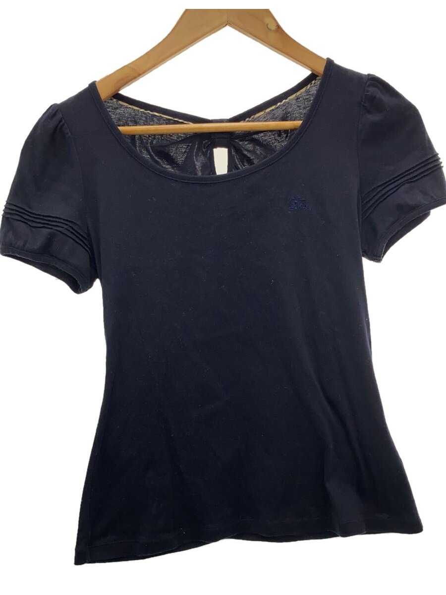 【中古】BURBERRY BLUE LABEL◆半袖カットソー/38/コットン/BLK/無地/E1P98-630-29//【レディースウェア】