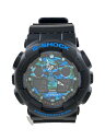 【中古】CASIO◆クォーツ腕時計・G-SHOCK/デジアナ/ラバー/BLK/BLK/SS【服飾雑貨他】