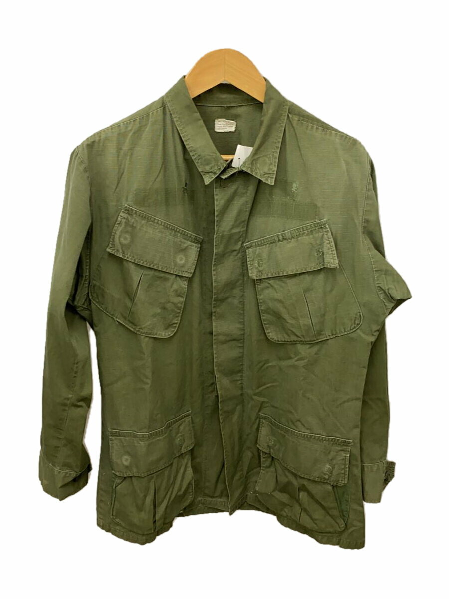 【中古】US.ARMY◆70s/JUNGLE FATIGUE JACKET 4TH/リップストップ/カーキ/DSA100-70-C【メンズウェア】
