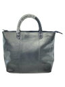 【中古】HARVEST LABEL◆髭/トートバッグ/レザー/ブラック【バッグ】
